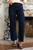 Mica High Rise Wide Leg Ankle Straight Glitter Jeans