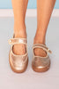 Gold Retro Stripe Sneaker Mary Jane Flats *FINAL SALE*