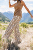 SSYS Victoria Slim Wide Leg Jeans In Scale Animal
