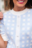 SSYS Grier Gingham Sweater In Light Blue