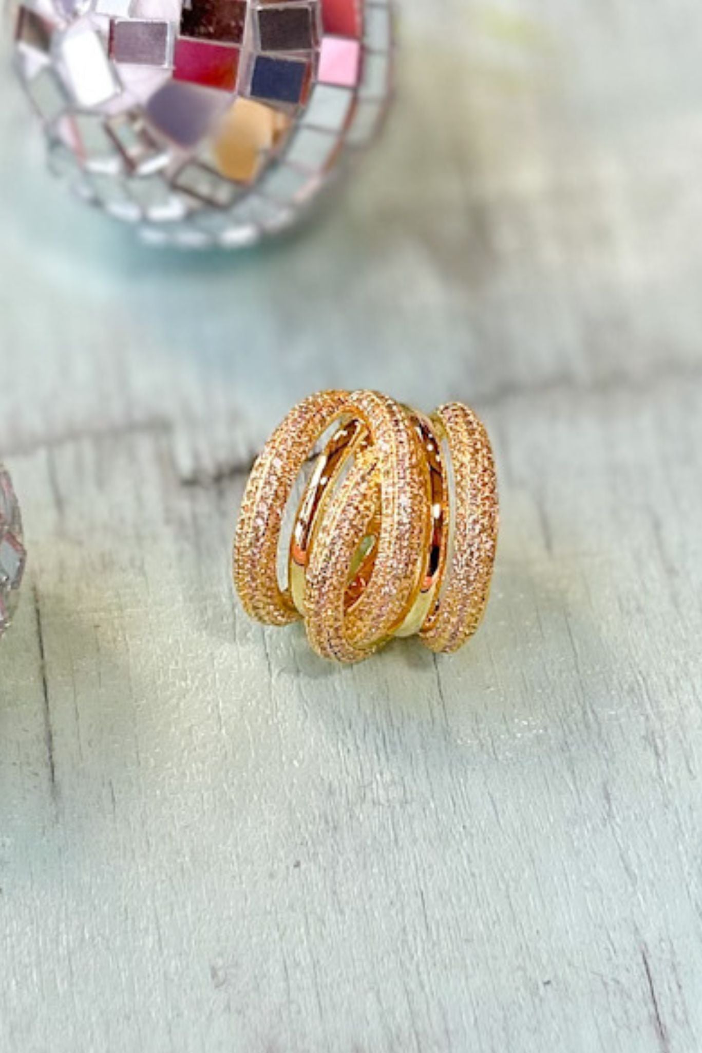 Gold Multi Wrap 18K Plated CZ Ring, accessory, ring, must have ring, elevated ring, shop style your senses by Mallory Fitzsimmons, ssys by Mallory Fitzsimmons