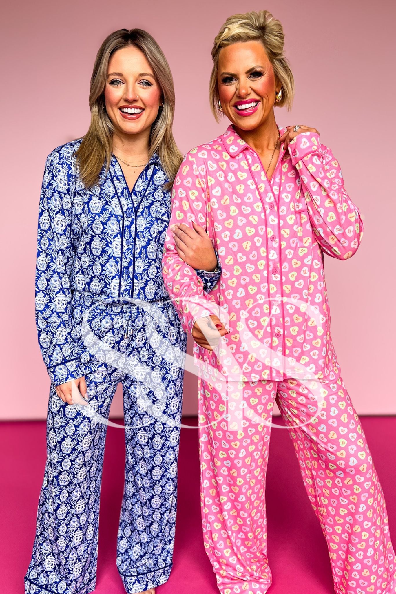 SSYS Millie Long Sleeve Pink Candy Hearts Pajamas Set *FINAL SALE*