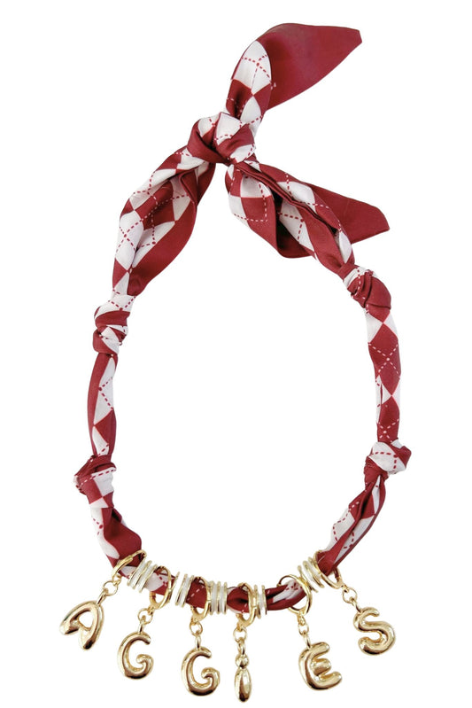Maroon Aggies Gameday Scarf Necklace *FINAL SALE*