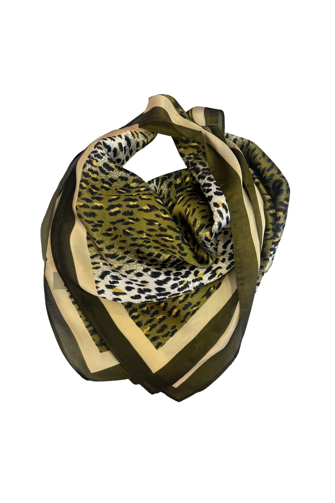 Olive Animal Print Scarf
