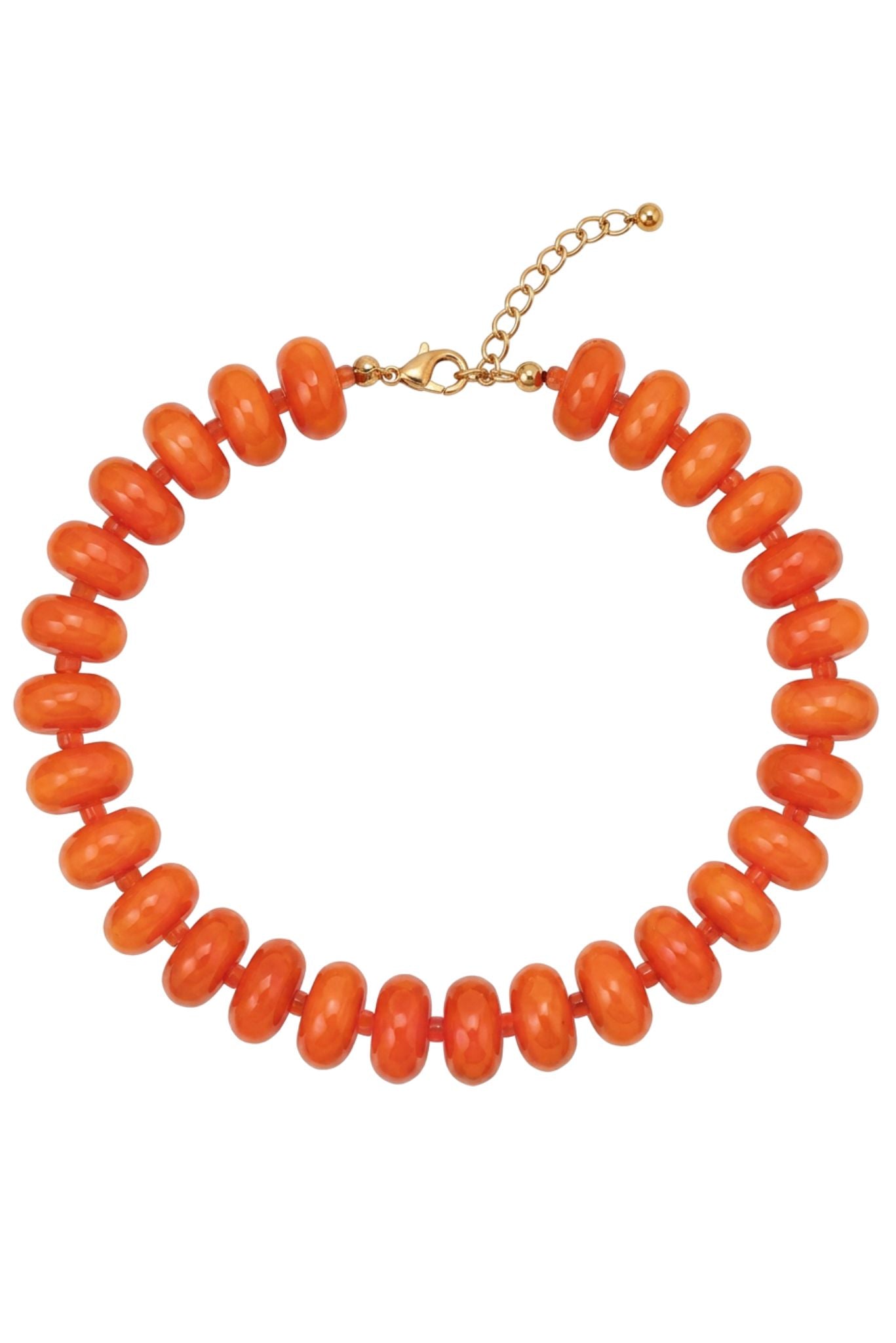 Orange Beaded Statement Necklace