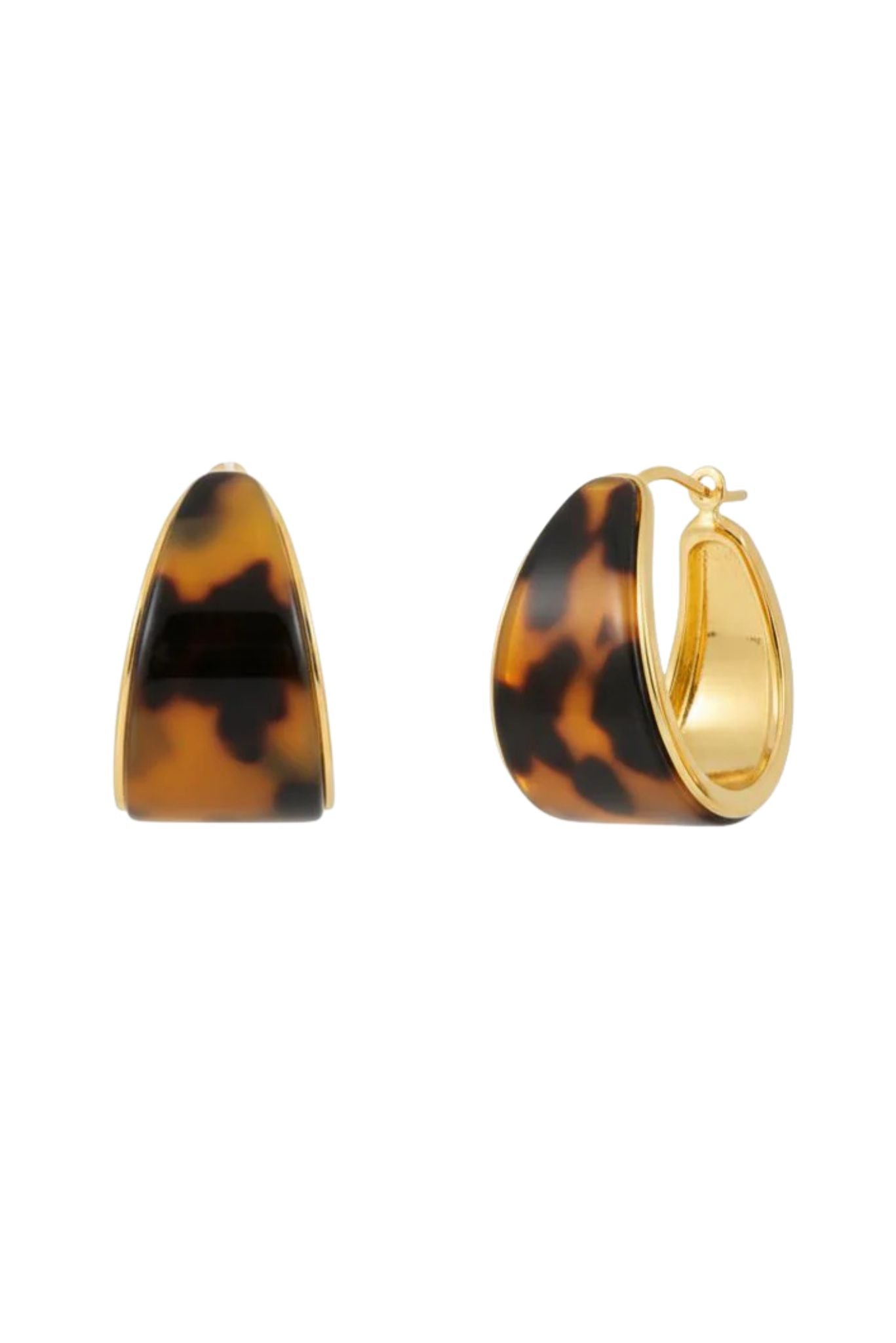Chunky Tortoiseshell Hoop Earrings