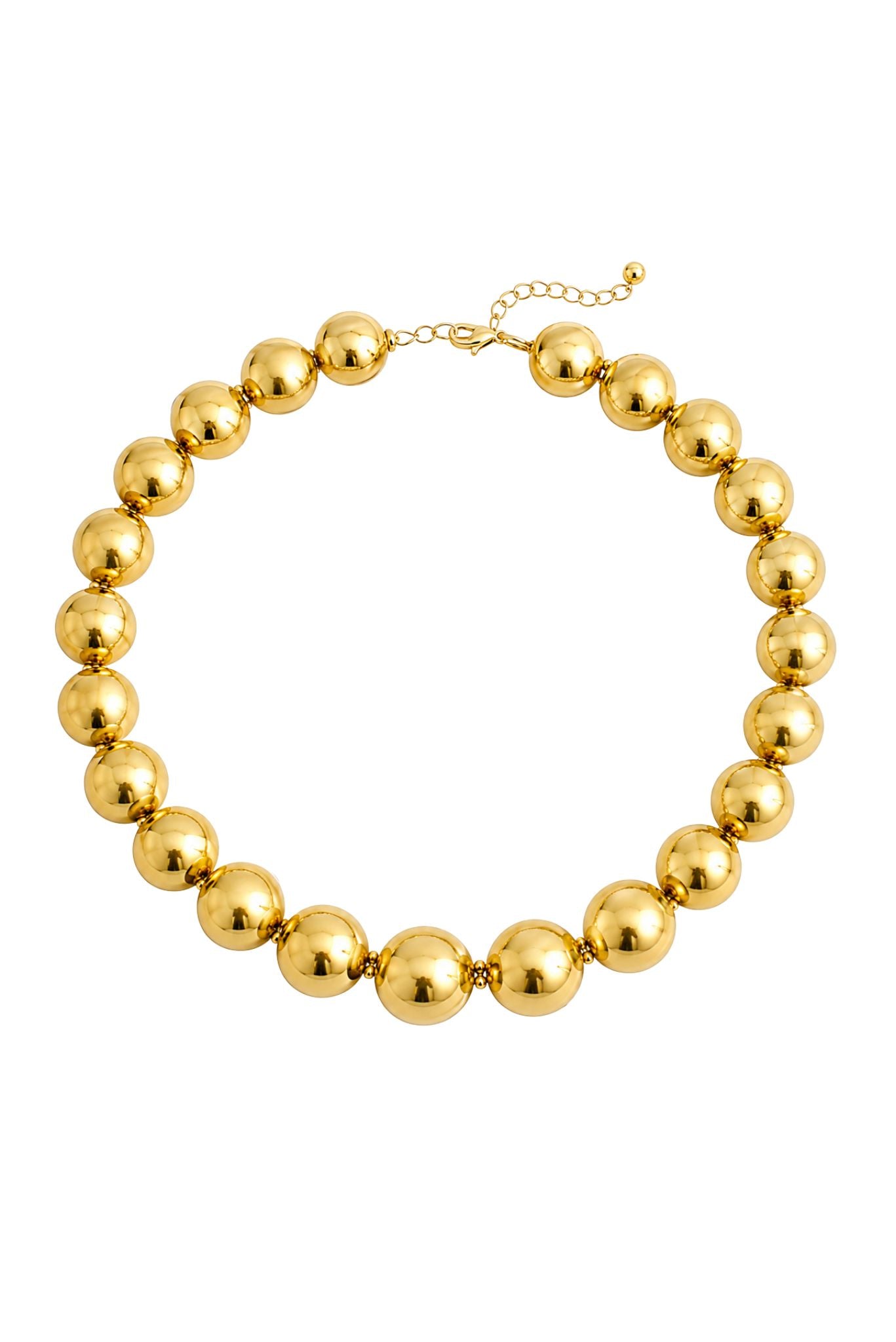 Gold Beaded Statement Necklace