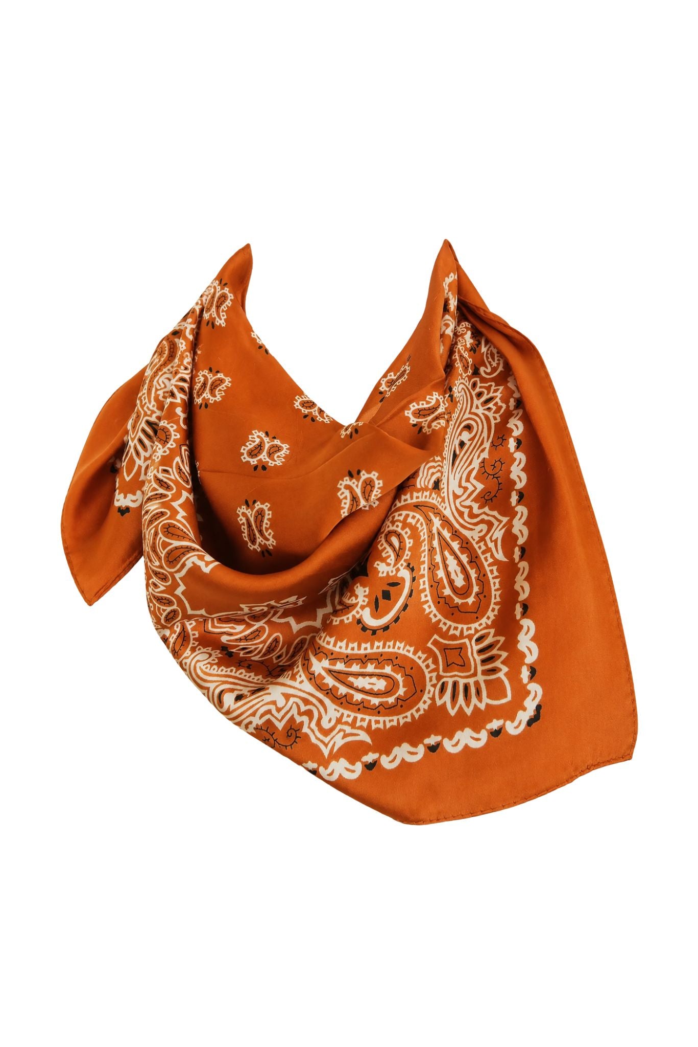 Burnt Orange Bandana Scarf