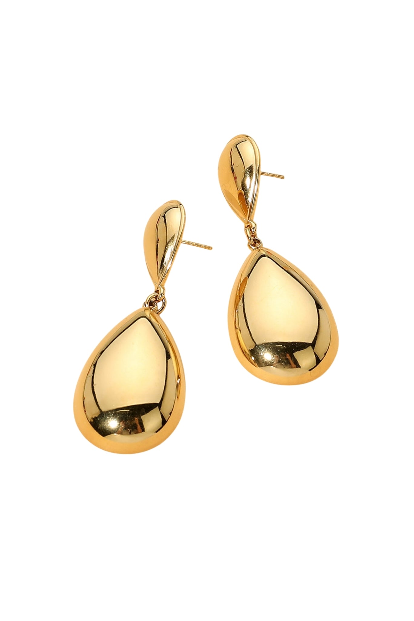 Gold Teardrop Dangle Earrings