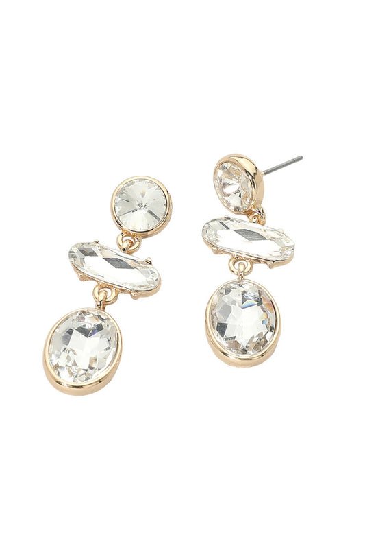 Rhinestone Multi Shape Drop Earrings