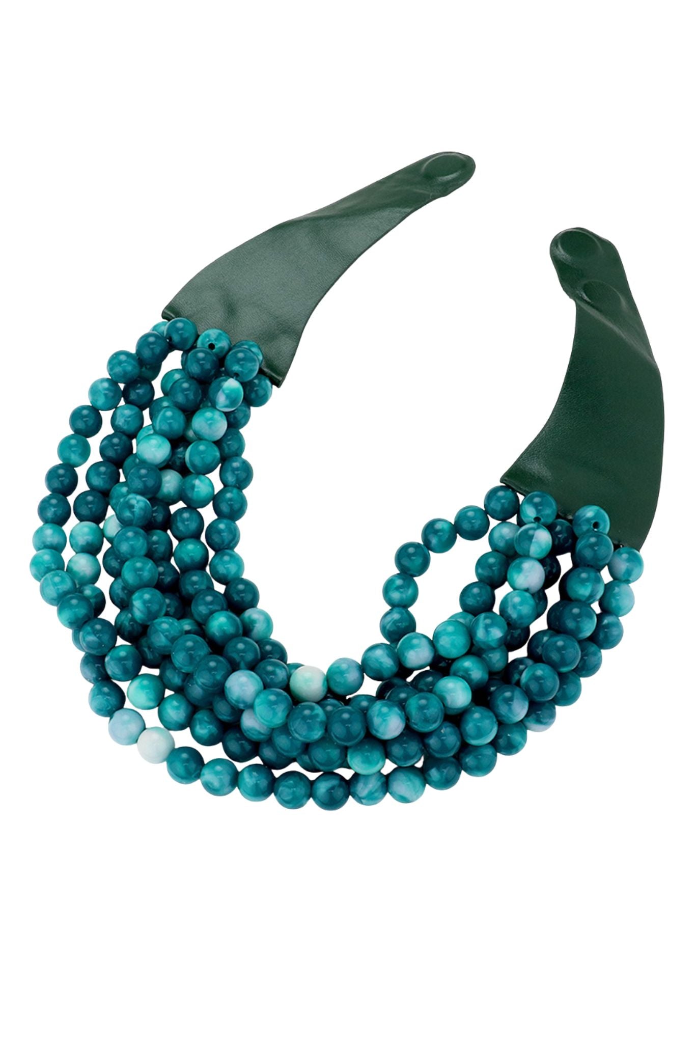 Turquoise Beaded Multi Layered Collar Necklace