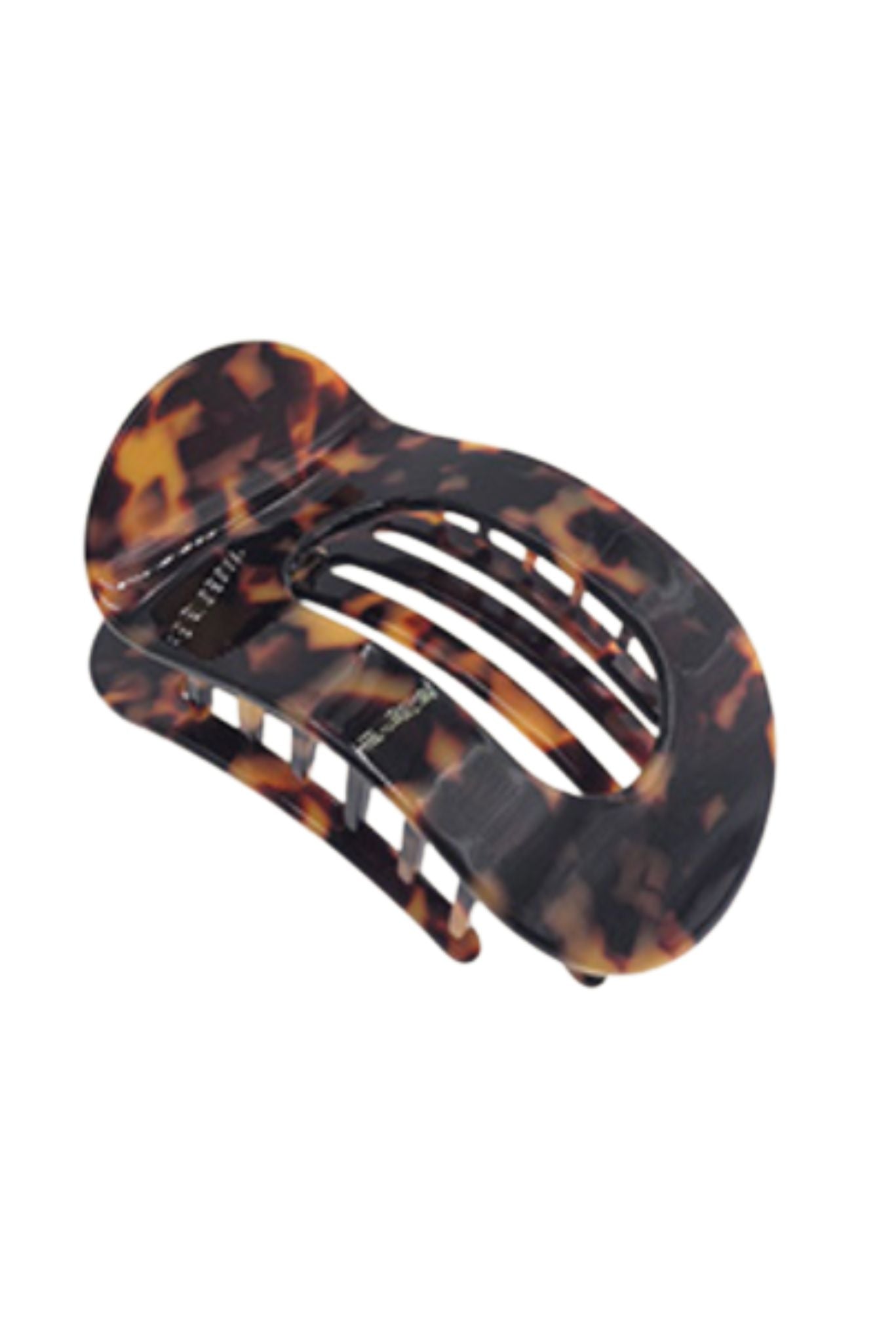 Tortoise Oval Cutout Hair Claw Clip