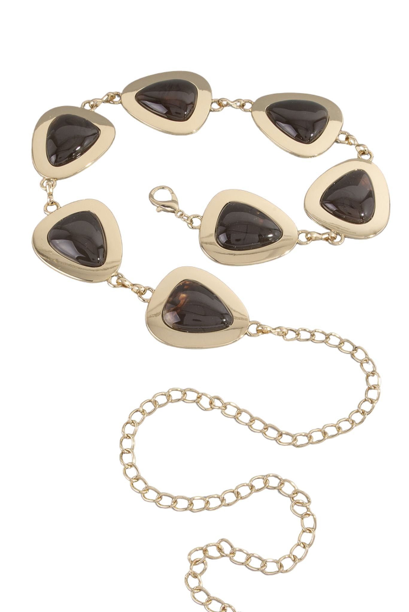 Gold Chain and Tortoise Stone Concho Belt