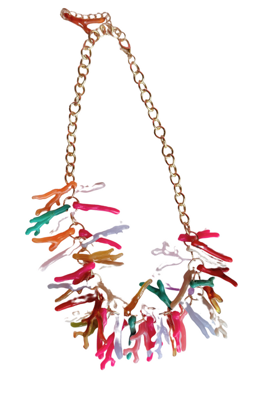 Coral Multi Charm Necklace