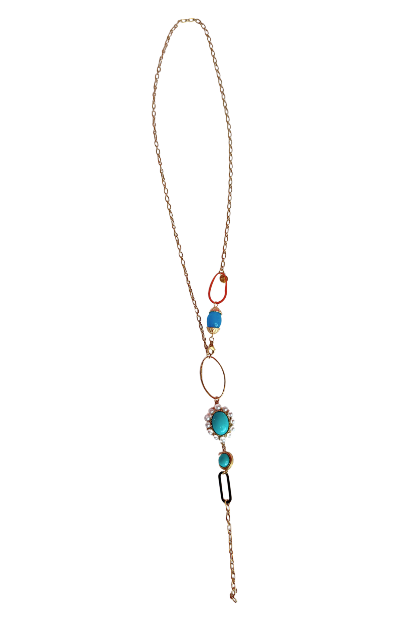 Gold Multi Bead Accent Long Necklace *FINAL SALE*