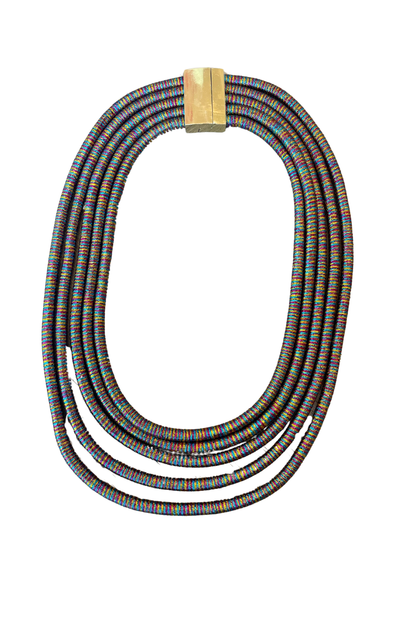 Multi Color Layered Coil Necklace *FINAL SALE*