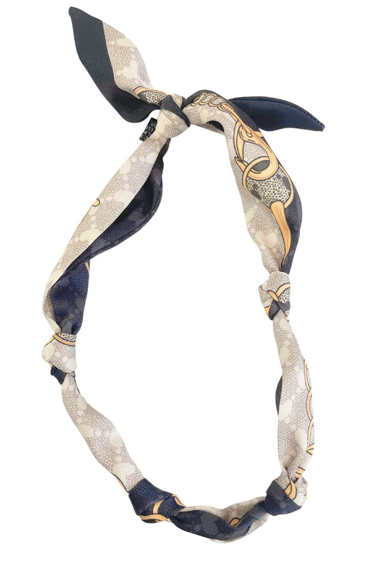 Black Chainlink Scarf Necklace