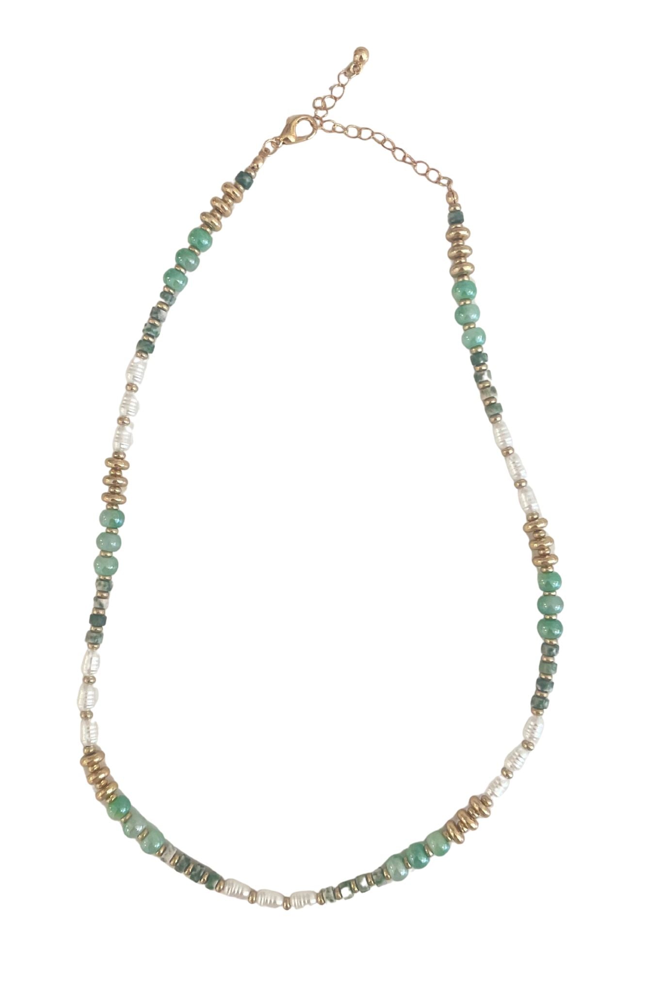 Green Multi Bead Necklace