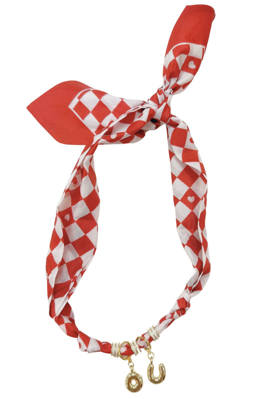 Crimson OU Gameday Scarf Necklace *FINAL SALE*