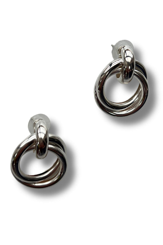 Silver Intertwined Multi Circle Earrings *FINAL SALE*
