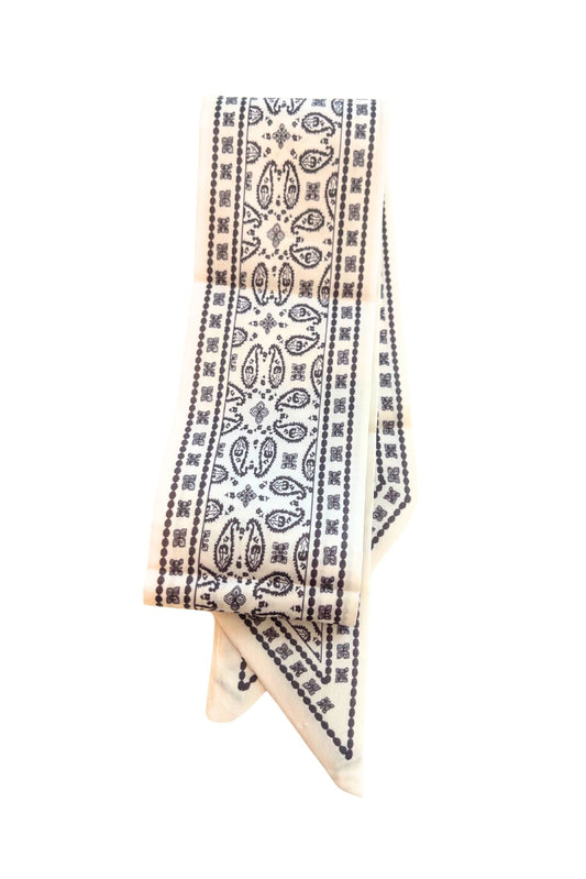Ivory Paisley Scarf Necklace