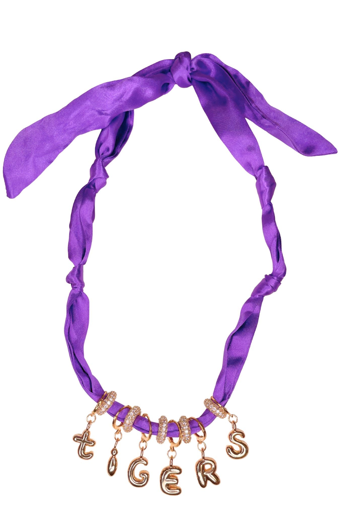 Purple Tigers Gameday Scarf Necklace