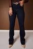Lovervet High Rise Pintuck Trouser Hem Bootcut Jeans