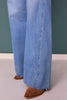 Lovervet High Rise Medium Wash Twisted Seam Wide Leg Jeans
