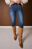 Mica High Rise Button Up Ankle Skinny Jeans