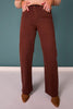 Mica Brown High Rise Wide Leg Jeans