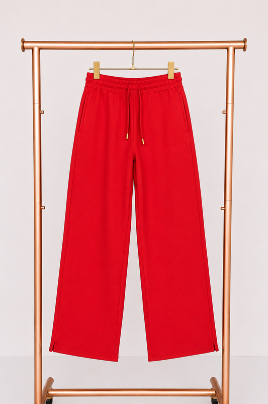 SSYS Scuba Wide Leg Pants In Red OUTLET *FINAL SALE*