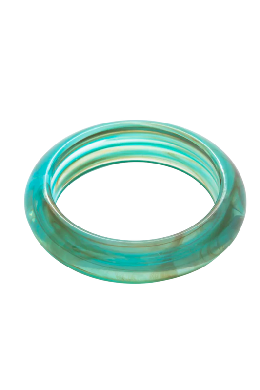 Green Resin Bangle Bracelet