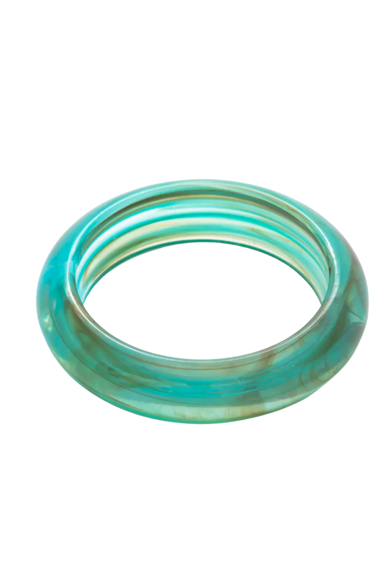 Green Resin Bangle Bracelet