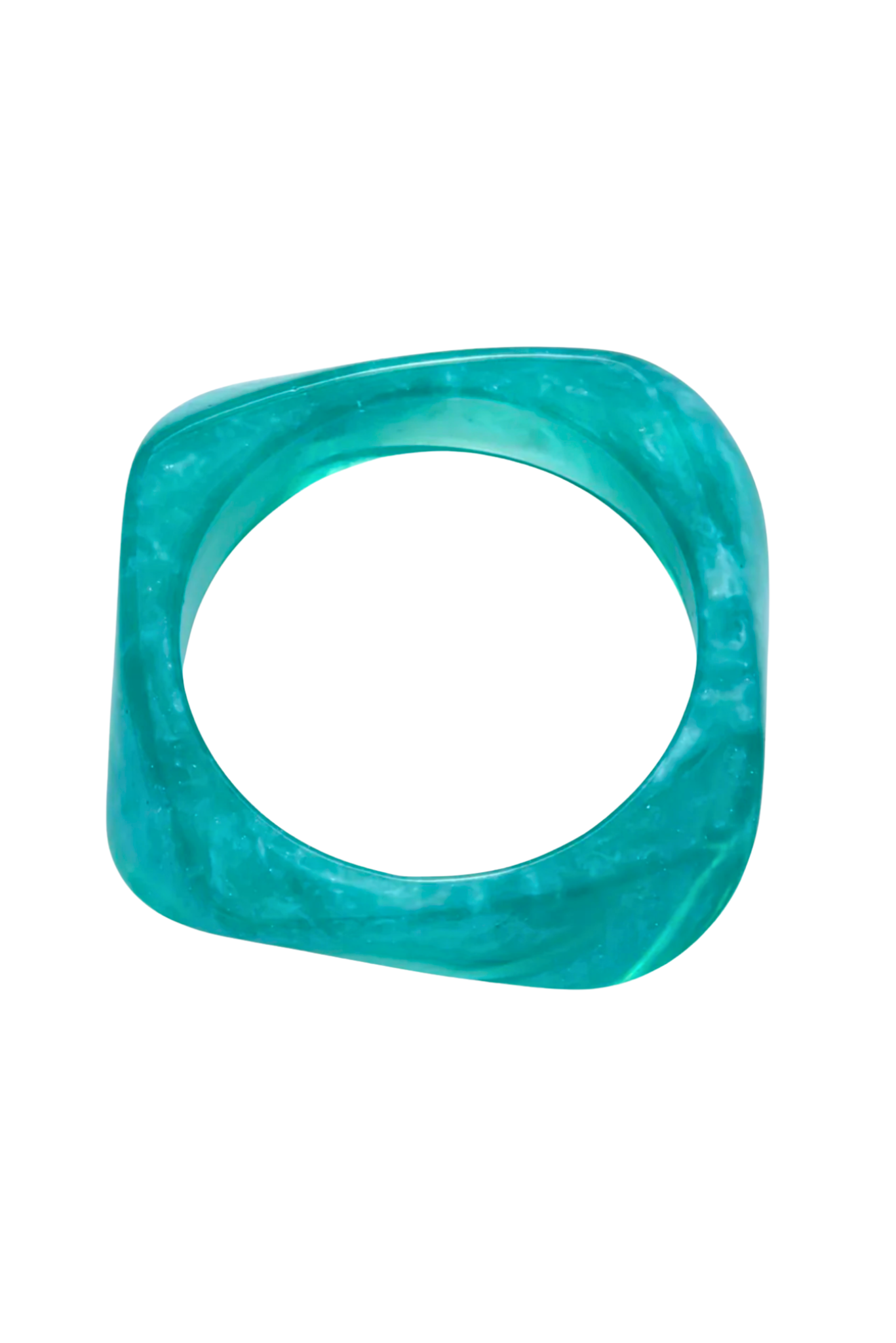 Teal Resin Bangle Bracelet