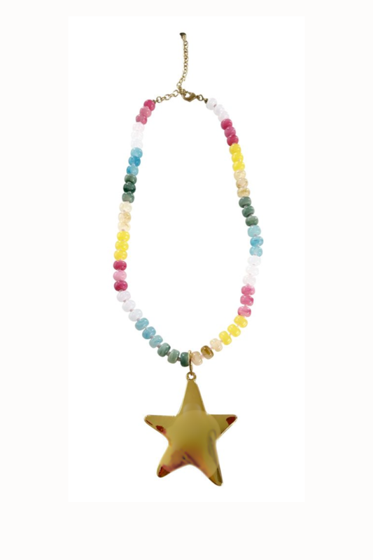 Golden Sunrise Star Pendant Necklace
