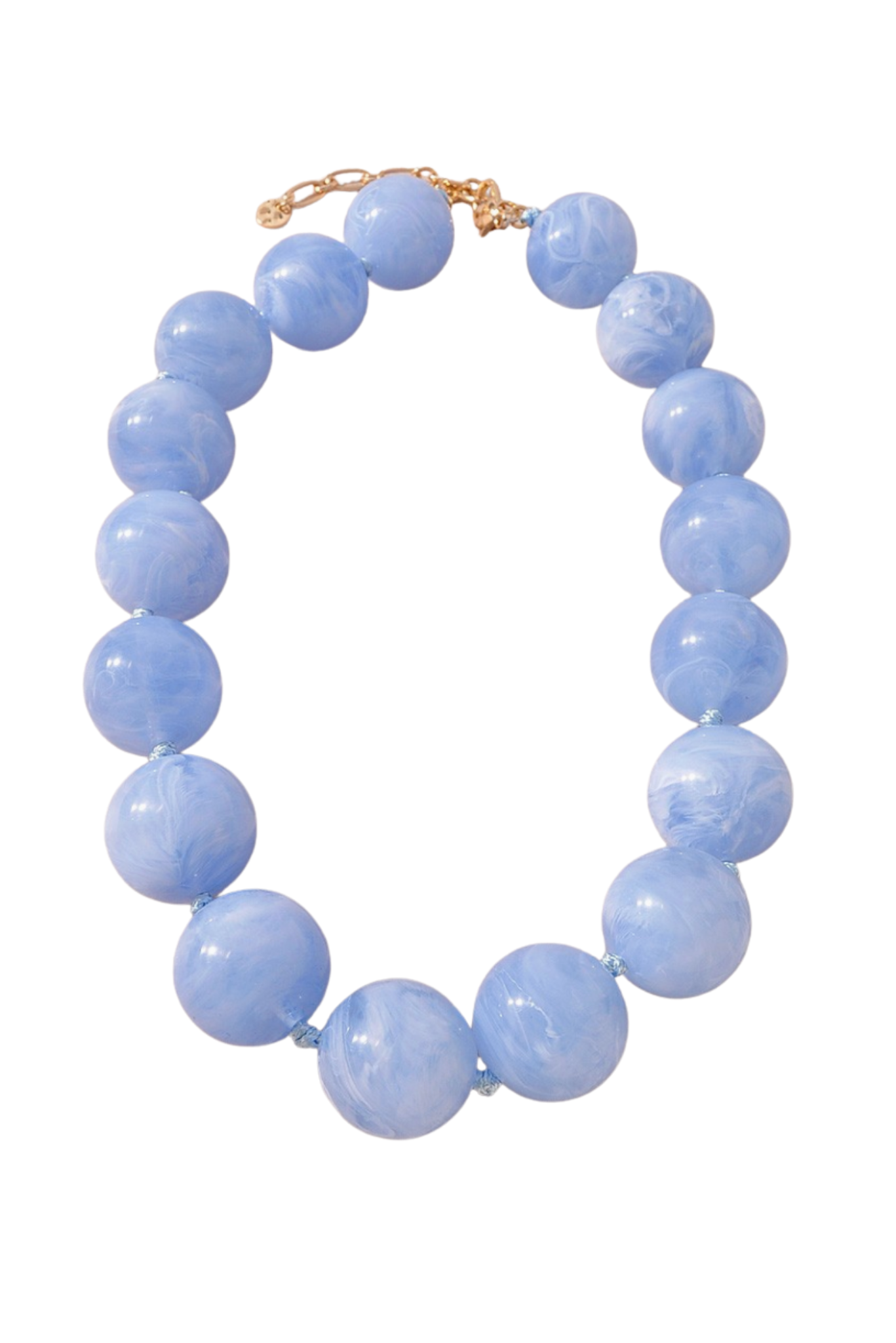 Light Blue Resin Chunky Beaded Necklace