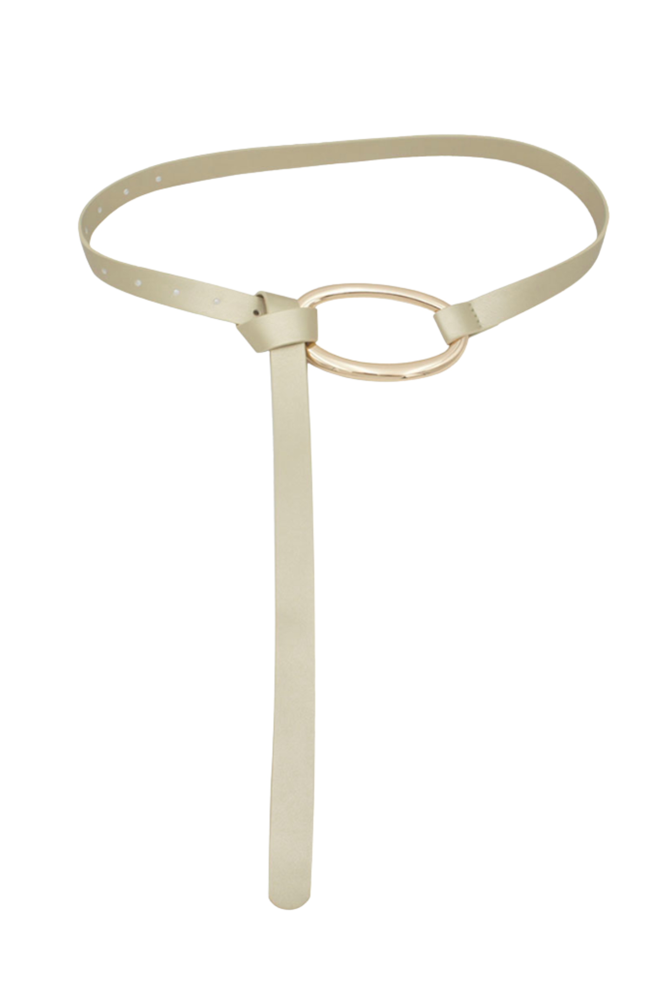Gold Oval Loop Tie Belt