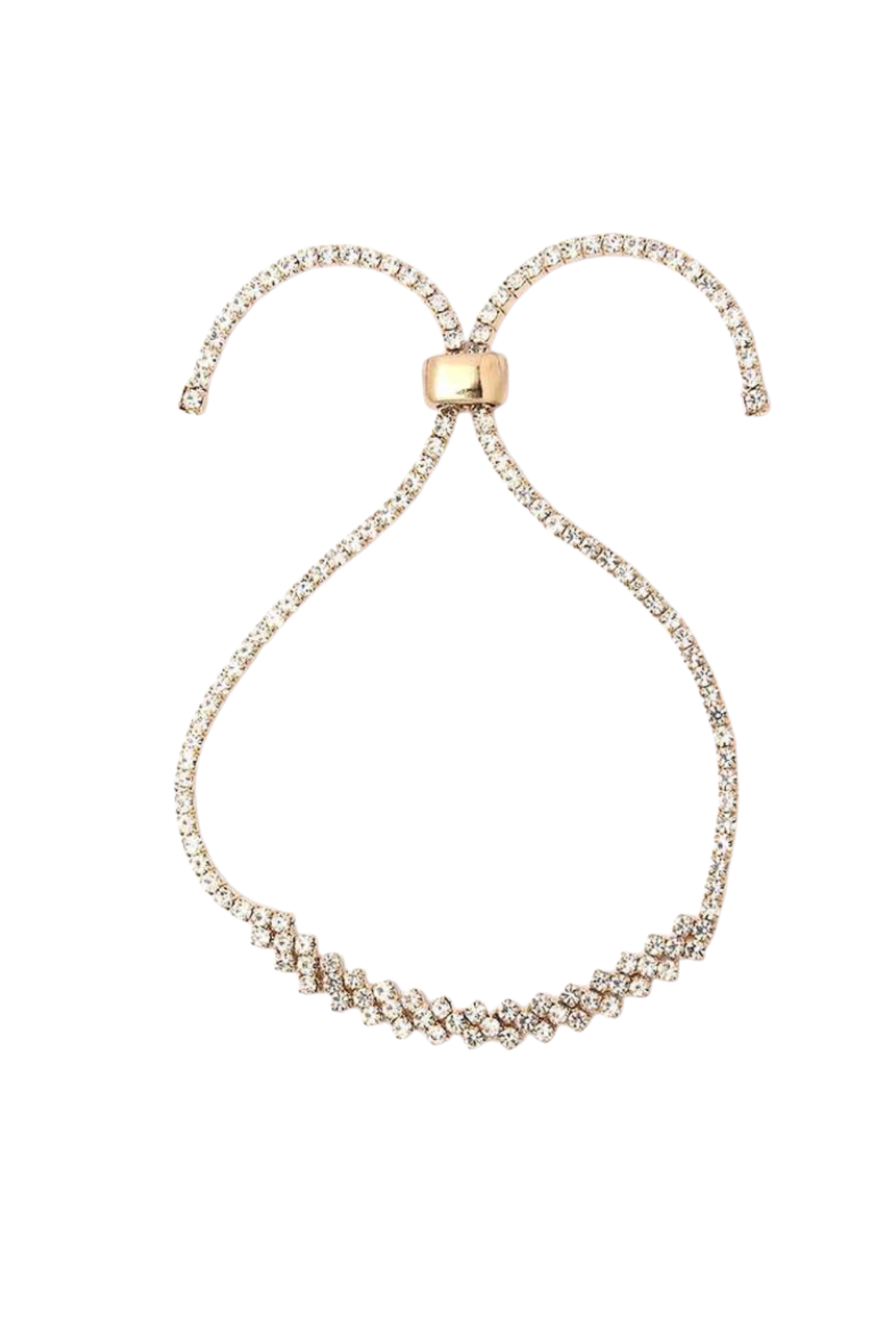 Gold Rhinestone Slide Bracelet