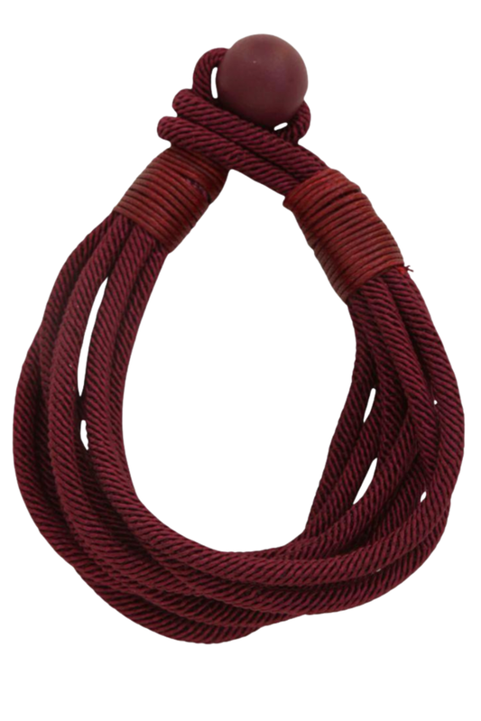 Burgundy Layered Rope Bracelet