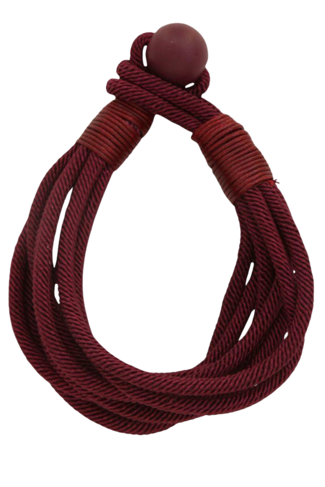 Burgundy Layered Rope Bracelet
