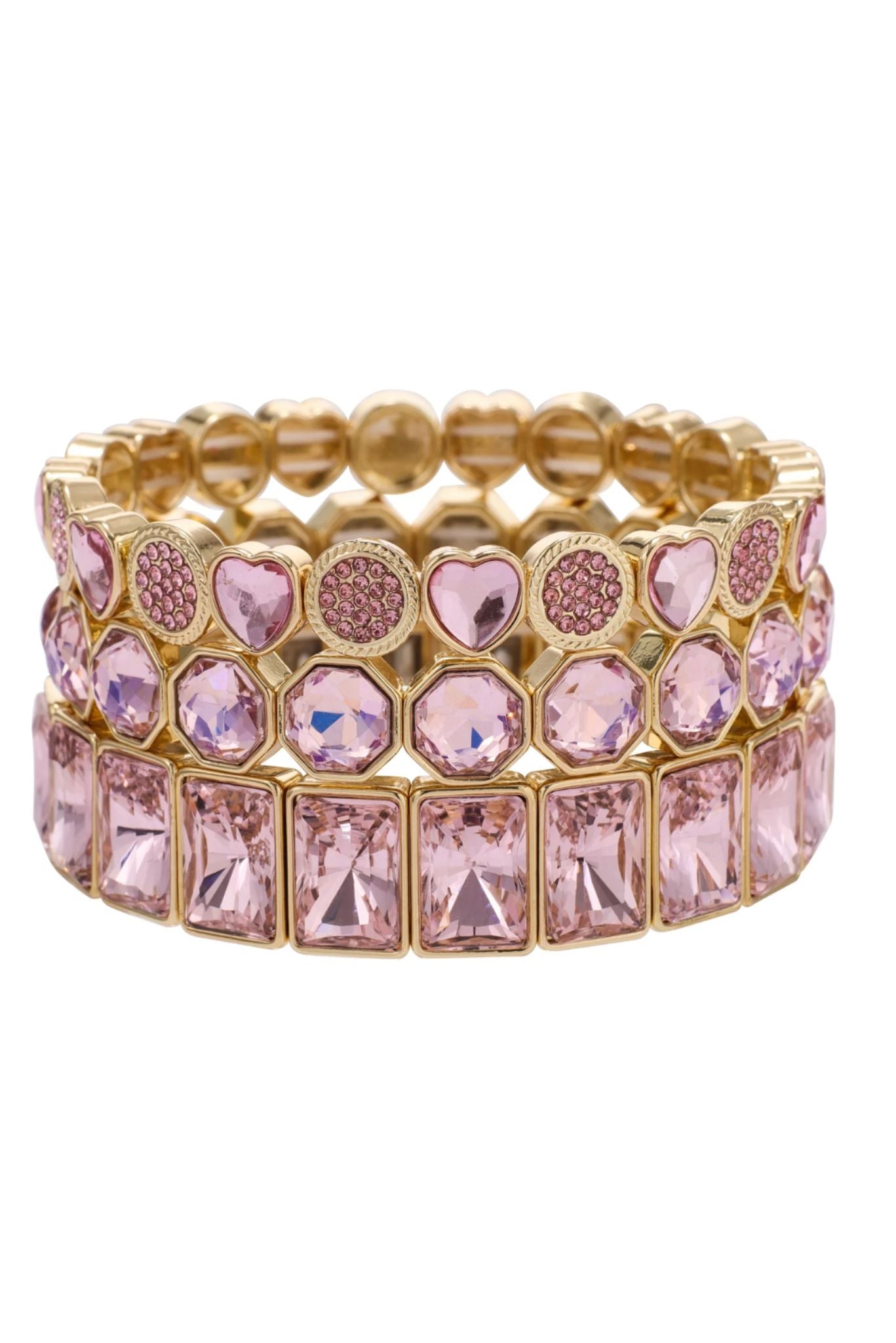 Pink In Love Bracelet Stack Set