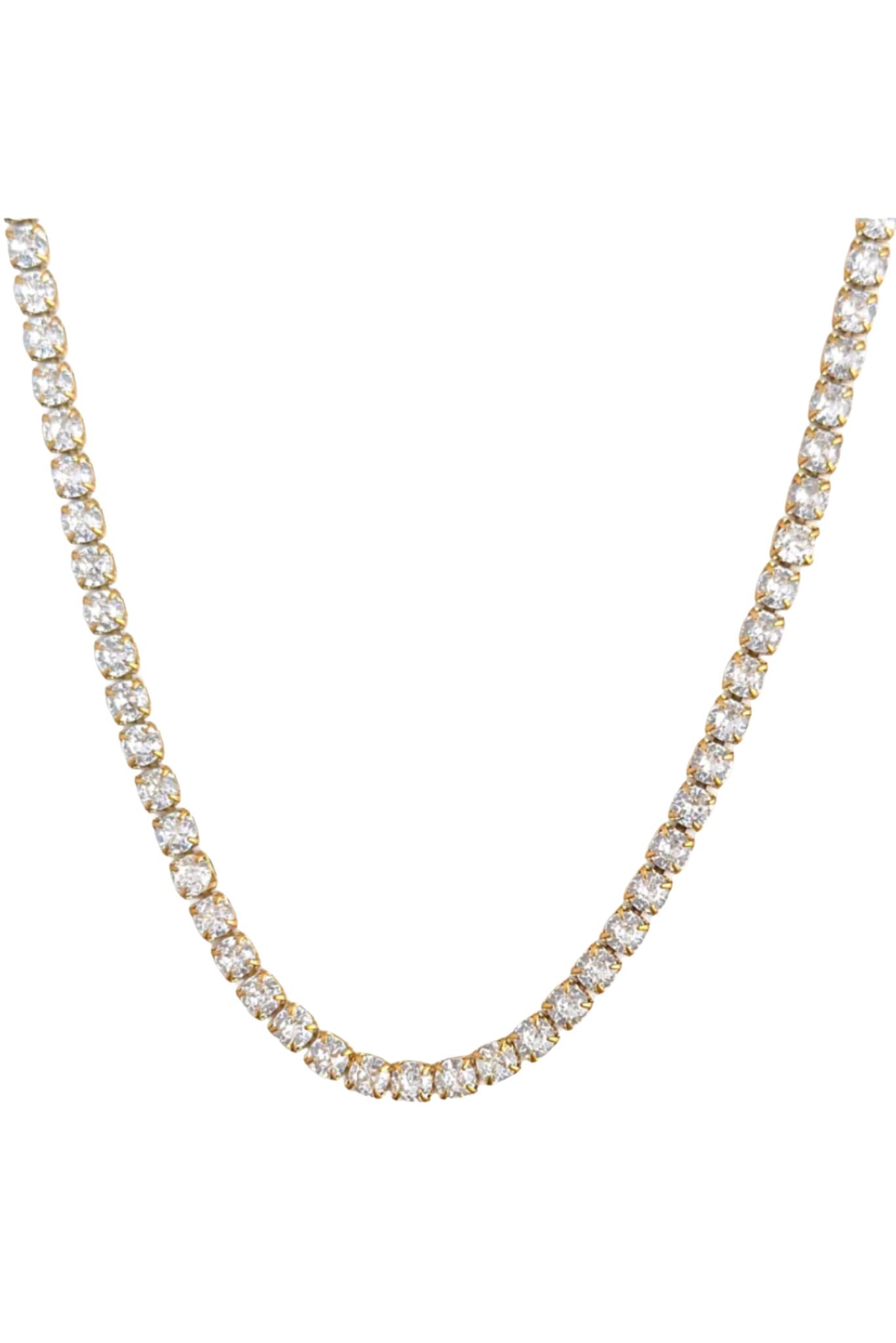 Gold Tennis 3mm Necklace