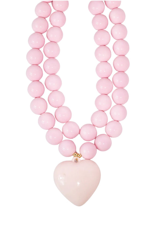 You Have My Heart Pink Beaded Necklace