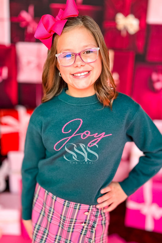SSYS Kids Joy Sweater In Hunter