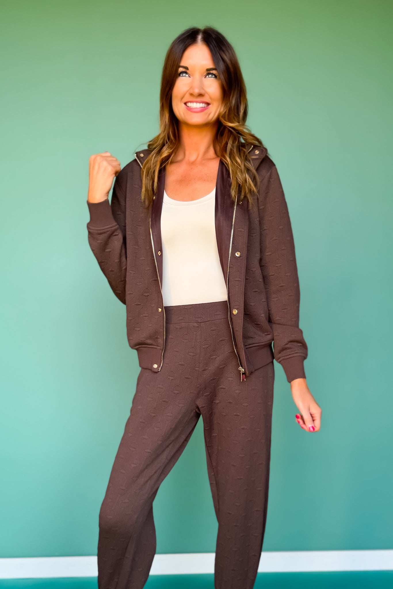 SSYS Ellis Horsebit Quilted Suede Piping Joggers In Brown