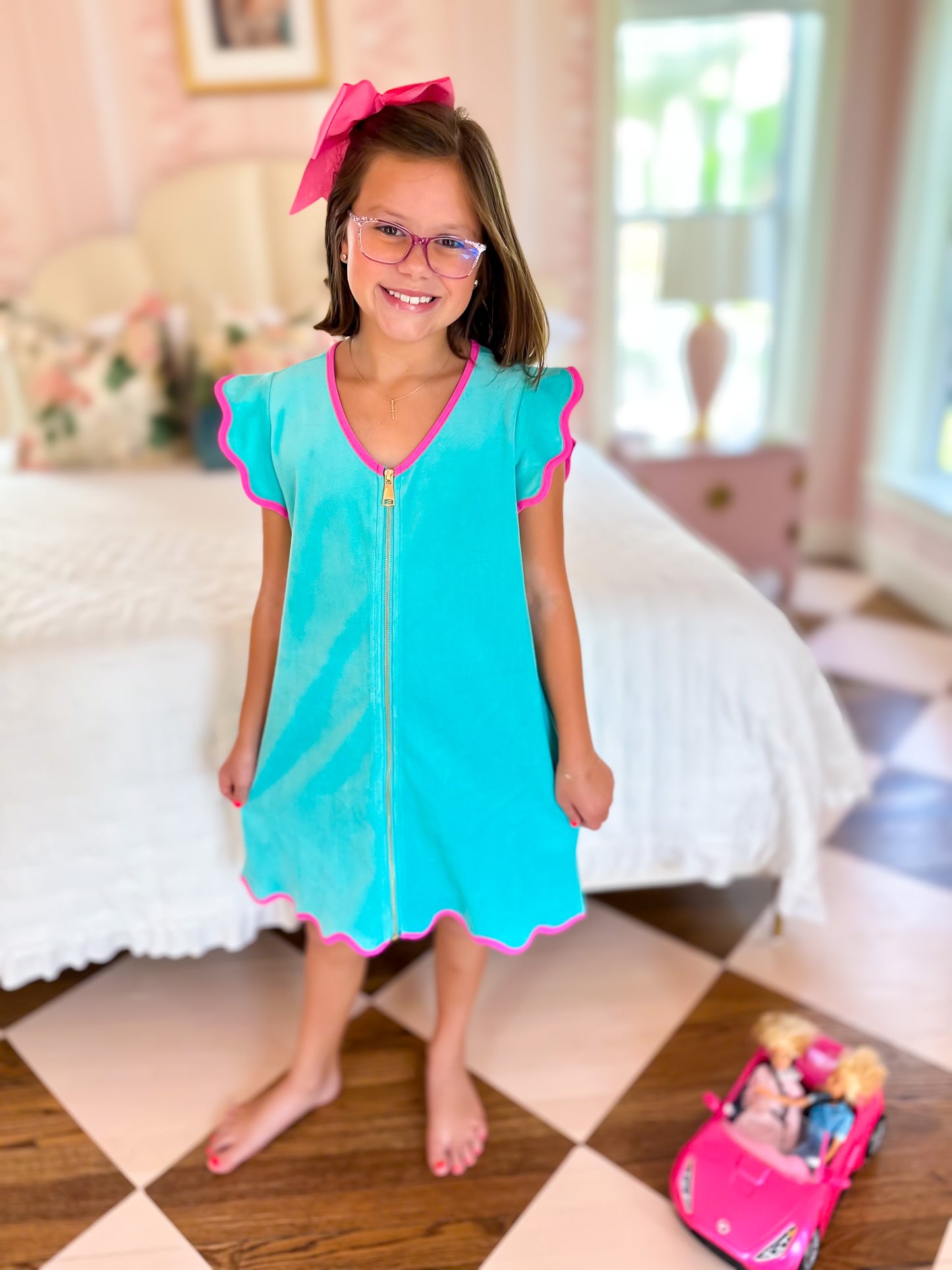 SSYS Kids Aqua Hot Pink Teal Get Ready Robe™