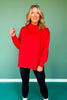 SSYS Foster Mock Neck Solid Sweatshirt In Red