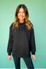 SSYS Foster Mock Neck Solid Sweatshirt In Black