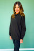 SSYS Foster Mock Neck Solid Sweatshirt In Black