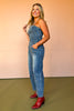 Denim Strapless Barrel Jumpsuit *FINAL SALE*
